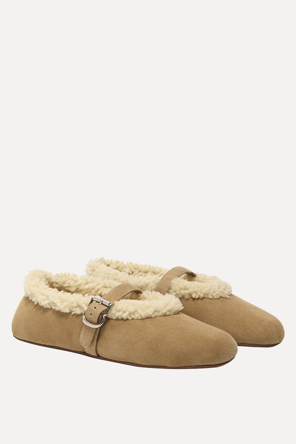 Shearling Ballet Flats from Alaïa