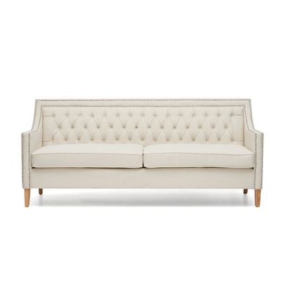 Casa Bella Ivory Fabric 3 Seater Sofa from Lounge Living
