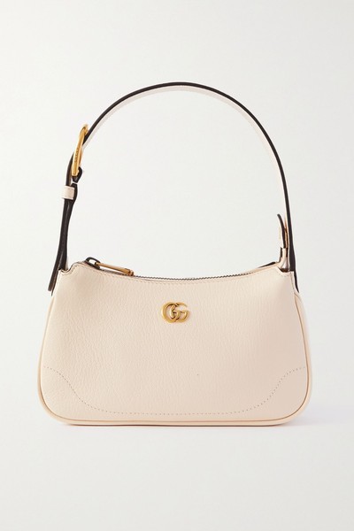 Aphrodite Embellished Textured-Leather Shoulder Bag from Gucci