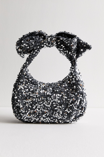 Bow Sequin Mini Bag from New Look