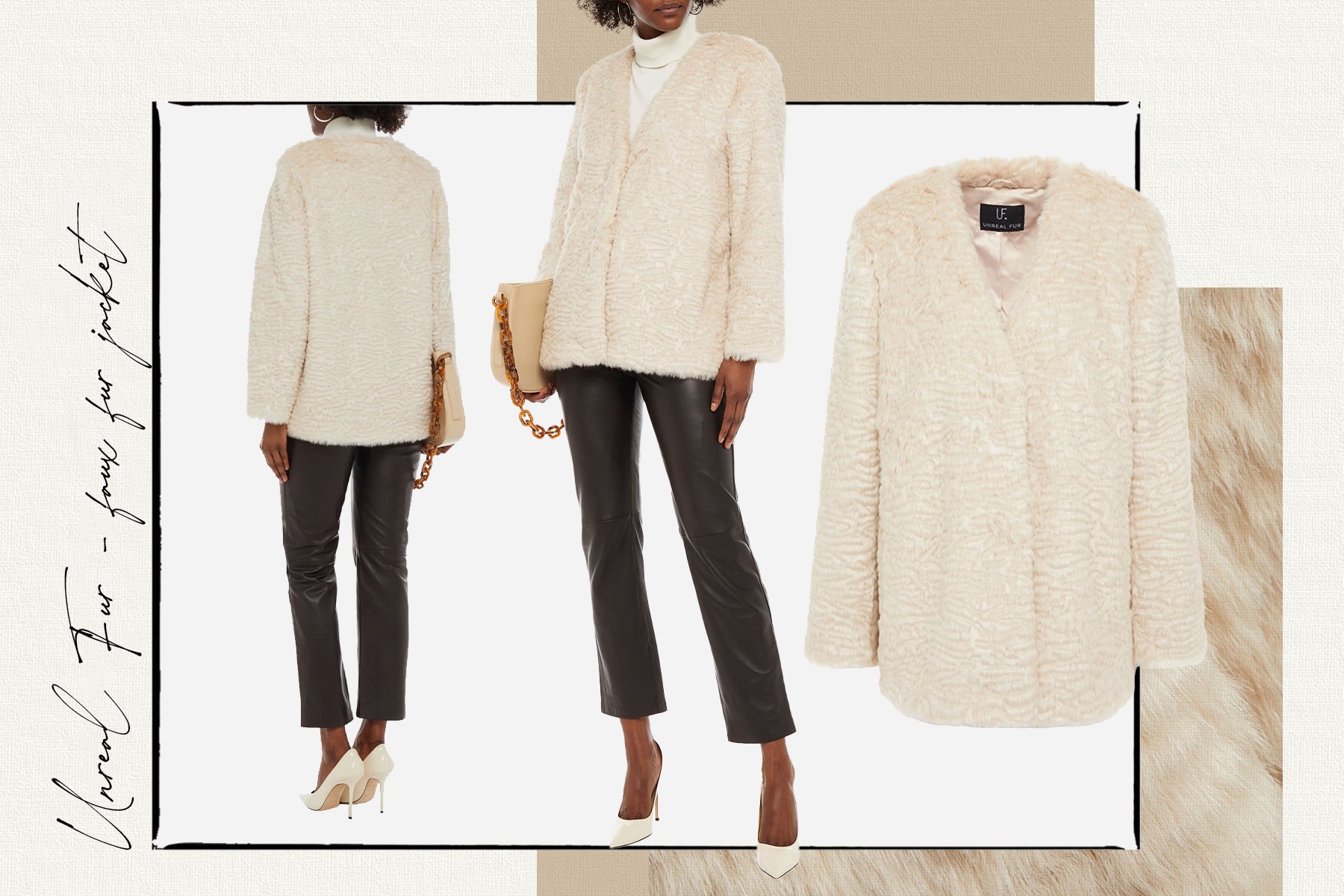 Ice Cream Faux Fur Jacket, £157 | Unreal Fur