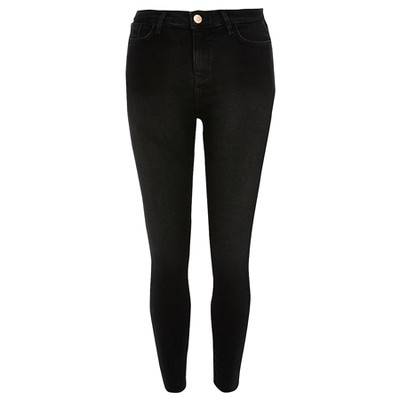 Black Washed Amelie Super Skinny Jeans