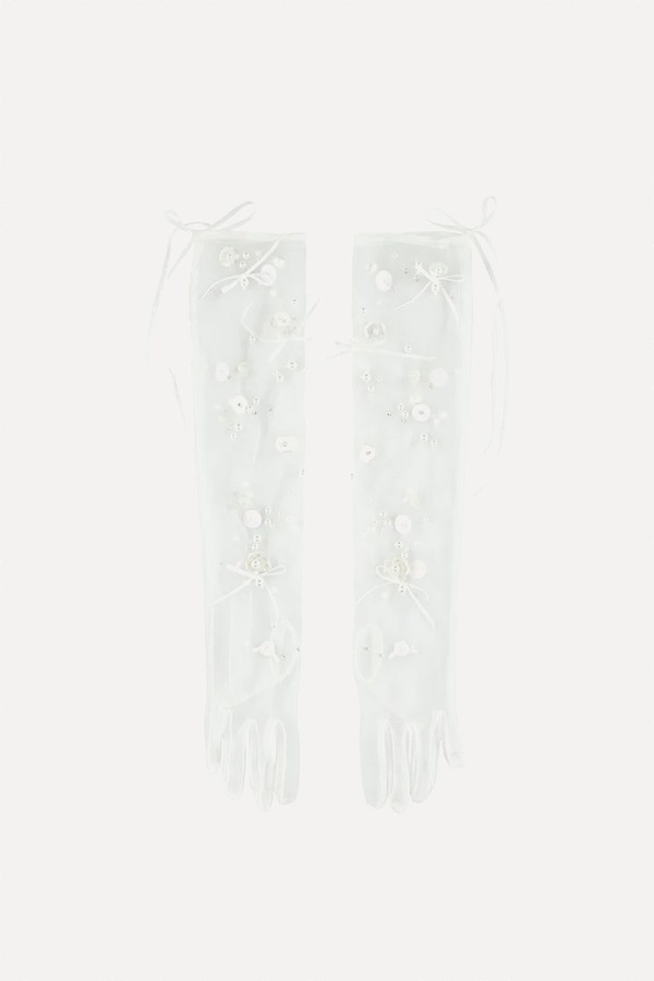Hand-Embroidered Long Gloves from Bernadette