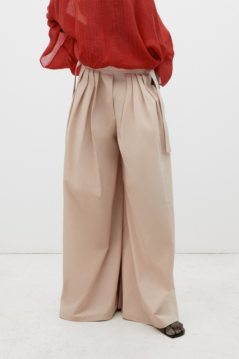 Poplin Palazzo Trousers from Massimo Dutti