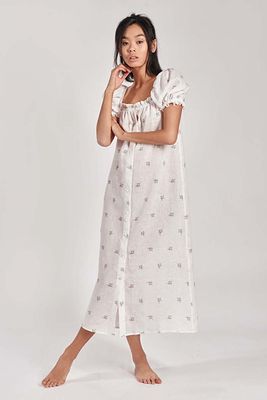 Brigitte Flower Print Maxi Dress