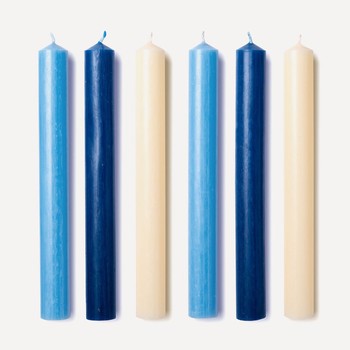 Les Bleus Dinner Candles from Issy Granger