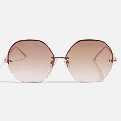 Hexagon Frame Sunglasses from Topshop