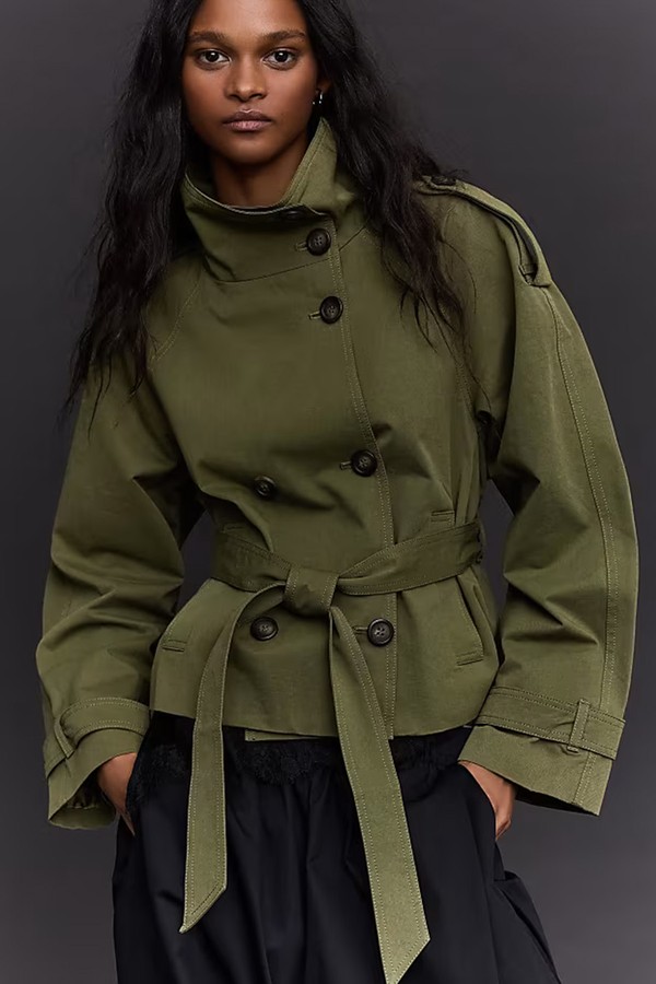 Funnel Neck Trench Jacket from Bershka