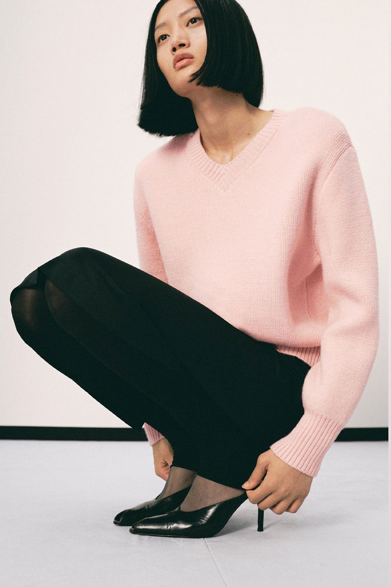 V-Neck Knit Sweater from Mango
