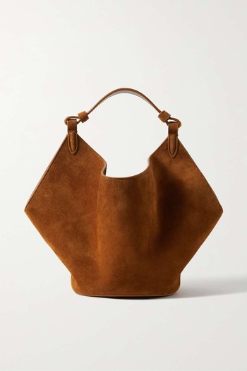 Lotus Mini Suede Tote from Khaite