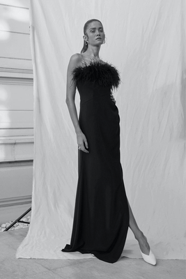 Feather-Trimmed Maxi Dress, £550 | F.ILKK 