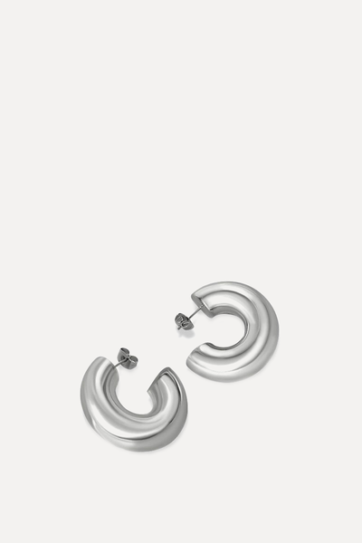 The Silver Juliet Chubby Hoop Earrings from Anisa Sojka