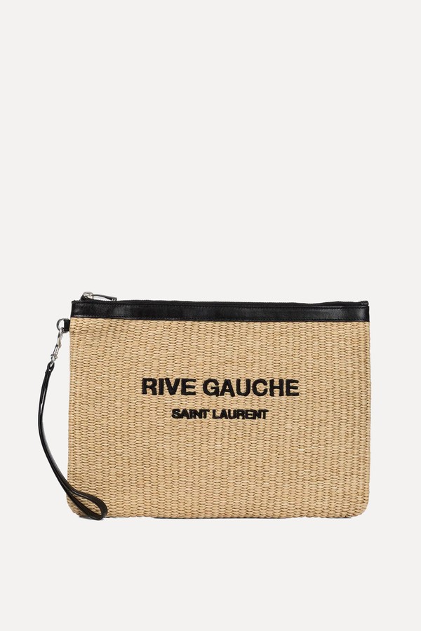 Rive Gauche Raffia Pouch from Saint Laurent