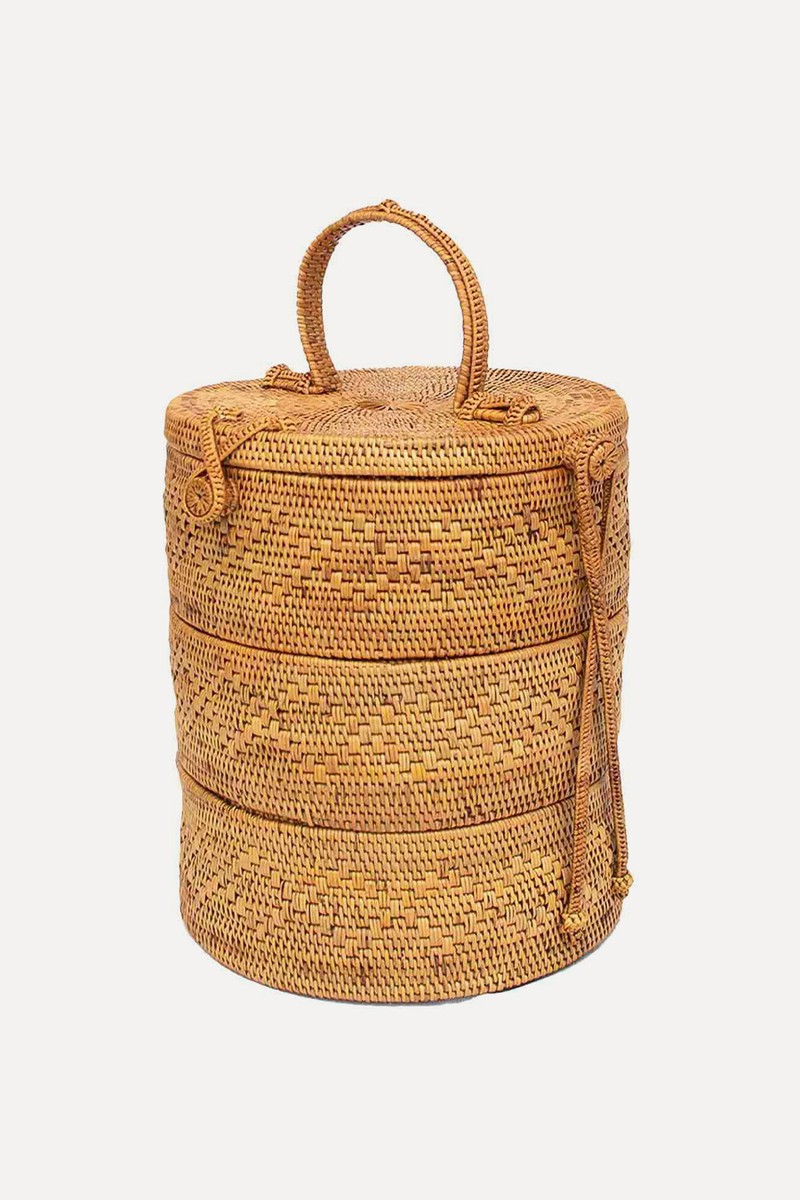 Stacked Handwoven Tiffin Storage from Simpatico