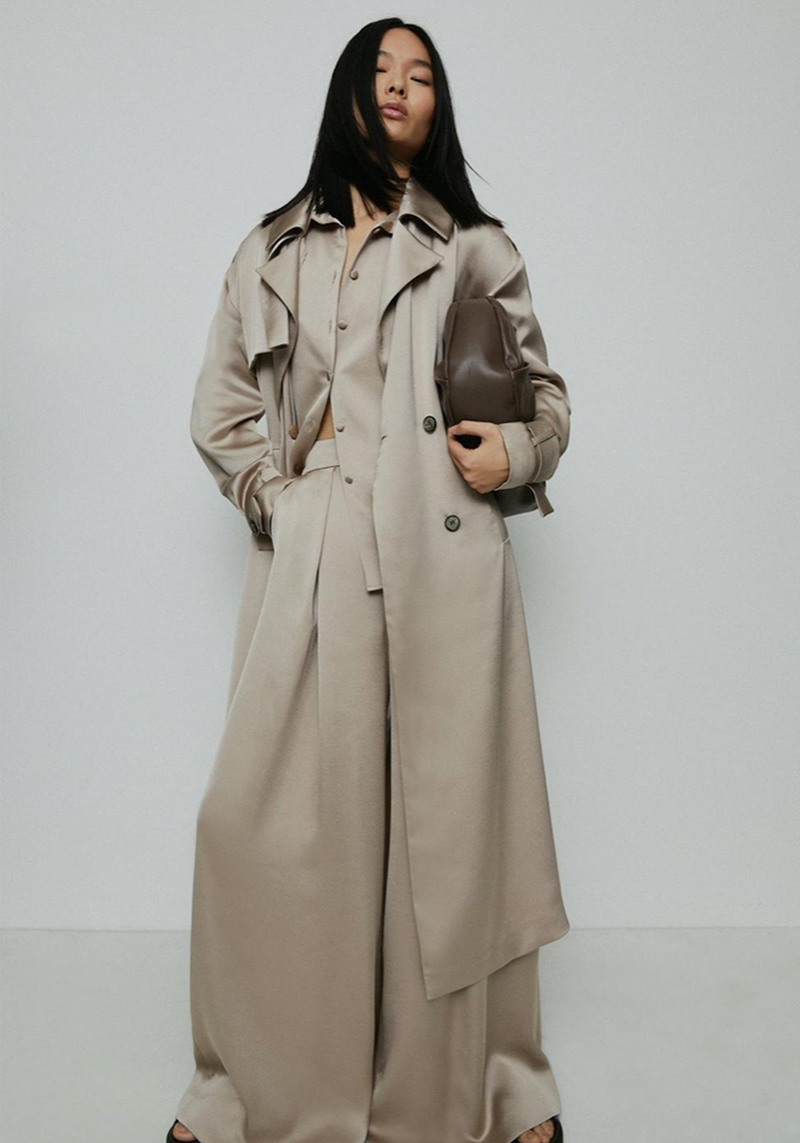 Satin Crepe Trench from Karen Millen