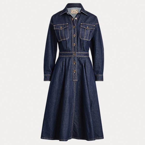 Denim Long-Sleeve Shirtdress