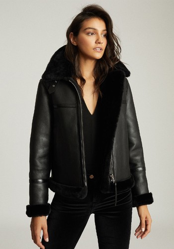 Margot Reversible Shearling Aviator Jacket