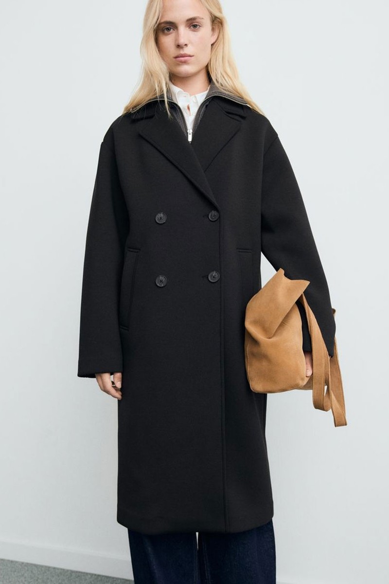 Long Combined Coat from Mango