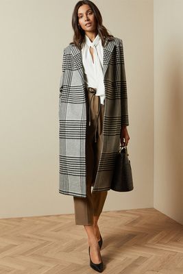 Wool Checked Coat