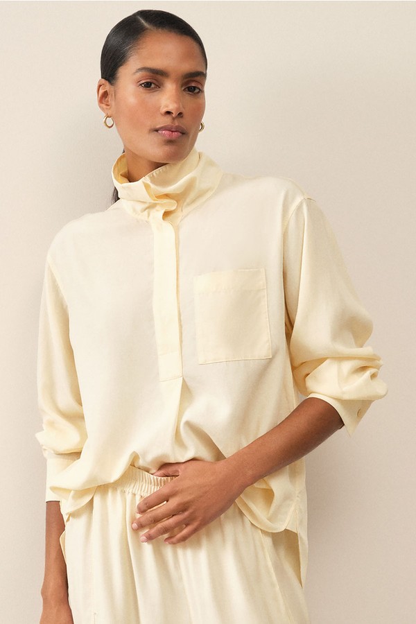 Funnel Neck Boyfriend Shirt from The White Company