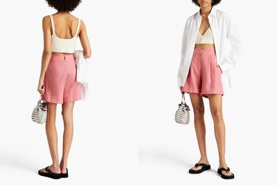 The Madrid Pleated Organic Linen Shorts, £115 | Asceno