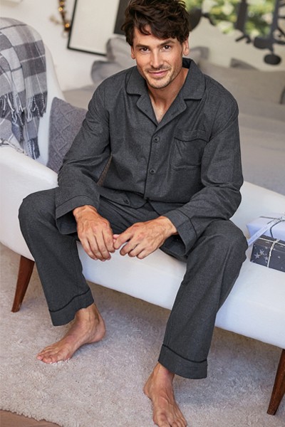 Men's Cotton Piped Pyjama Set