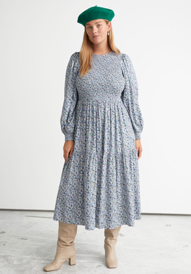 Voluminous Tiered Midi Dress from & Other Stories