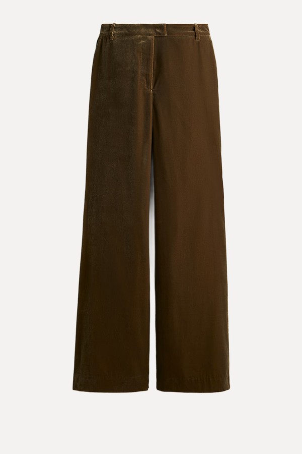 Bootcut Velvet Trousers
