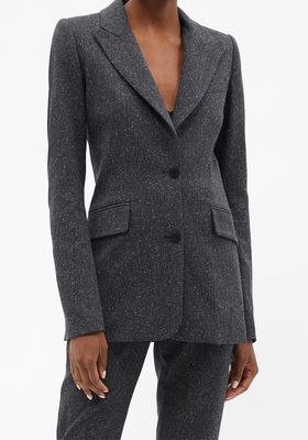 Single-Breasted Speckled-Tweed Suit Jacket from Raey