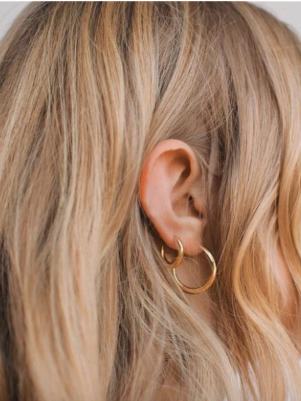 21 Pairs Of Gold Hoop Earrings 
