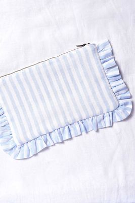The Stripe Ruffled Pouch from Clementine & Mint