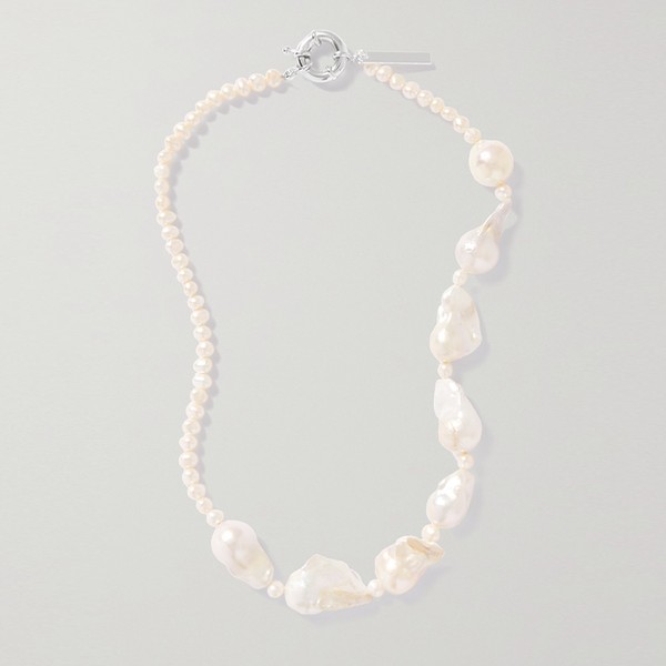 Silver-Plated Pearl Necklace from Pearl Octopuss.y