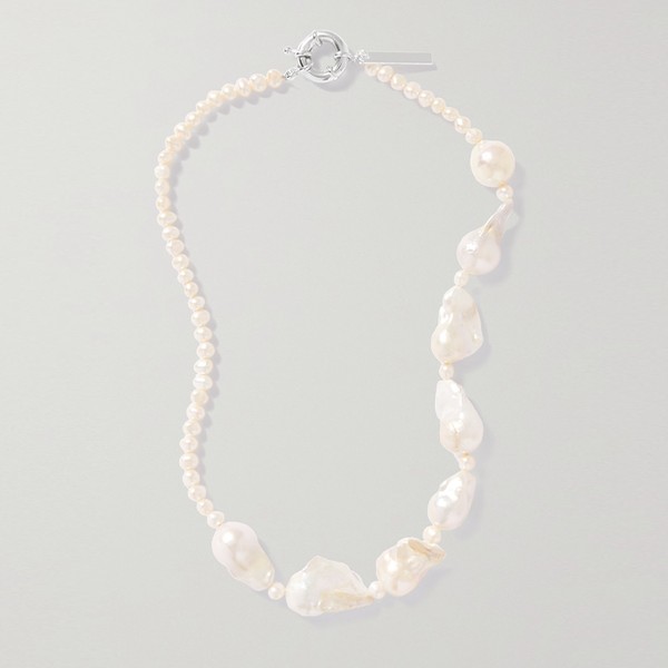 Silver-Plated Pearl Necklace from Pearl Octopuss.y