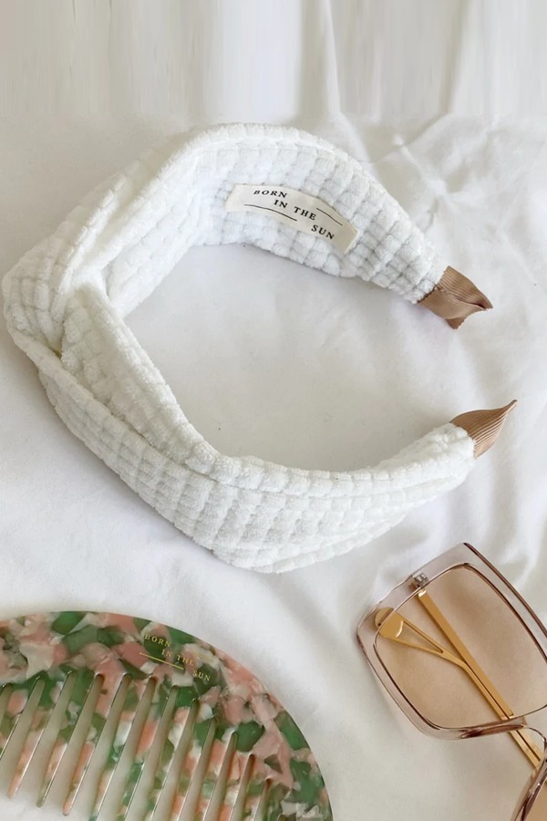 Towelling Signature Shape Headband from Born In The Sun