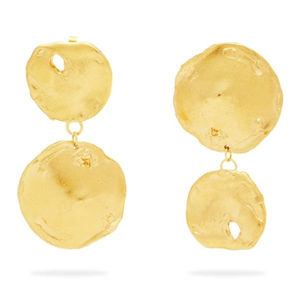 Il Fuoco Gold-Plated Mismatched Earrings from Alighieri