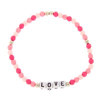 Love Beaded Stretch Bracelet from Claire's