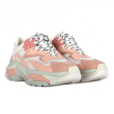 Addict Platform Trainers Blush Pink Leather & White Mesh from ASH