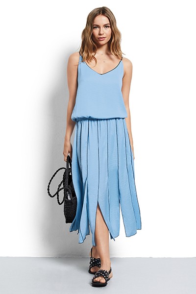 Pleat Panel Dress