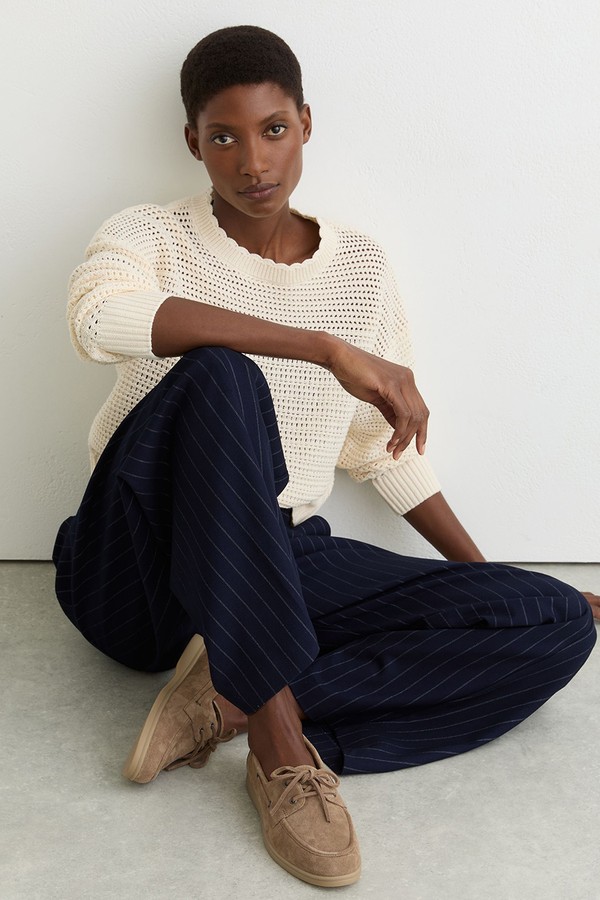 Lola Suede Flat Boat Shoes from Reiss