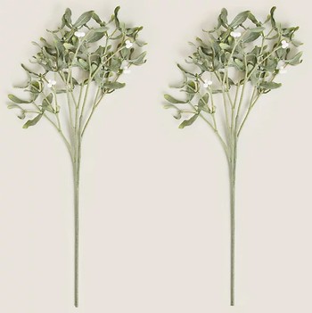 ​Set of Two Artificial Mistletoe Stems