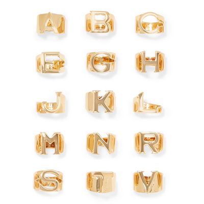 Alphabet Gold Tone Ring from Chloe