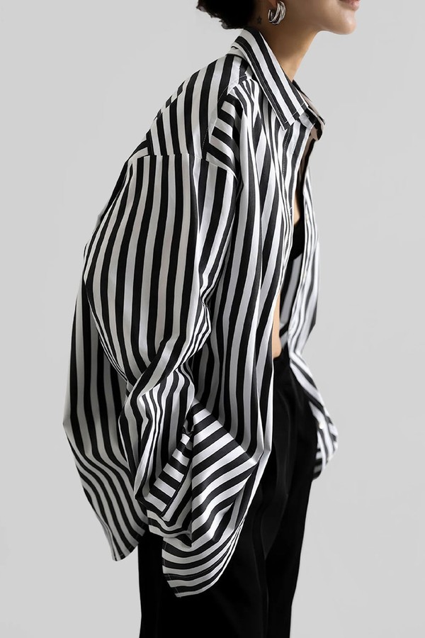 Sylvia Striped Oxford Shirt from The Frankie Shop