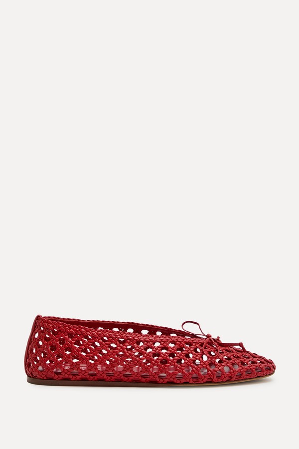 Regency Woven Leather Ballet Flats from LE MONDE BERYL