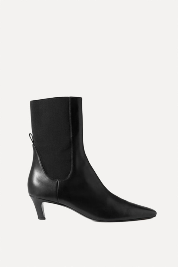 The Mid Heel Leather Ankle Boots from Toteme