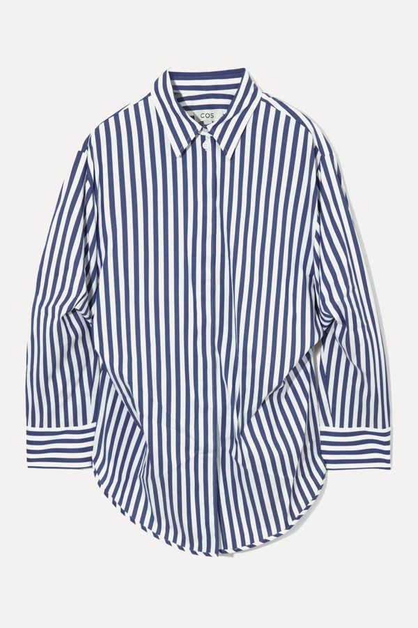 Oversized Waisted Striped Shirt from COS