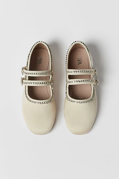 Ballet Flats With Rhinestones from Zara