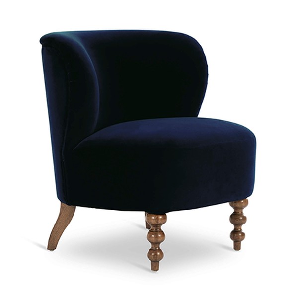 Dolly Chair Navy Velvet from Soho Home