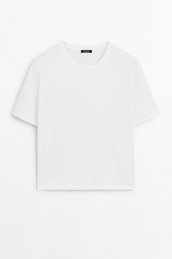 100% Cotton Lightweight T-shirt from Massimo Dutti