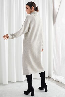 Knitted Turtleneck Wool Blend Dress from & Other Stories