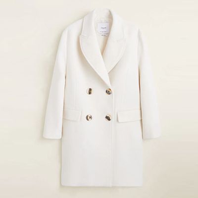 Buttoned Wool Coat from Mango